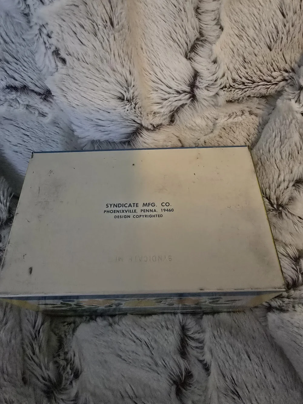 Vintage MCM Tin Floral Recipe/Storage Box 5x3 Few Chippy Spots Cottagecore